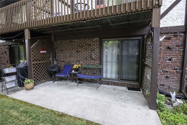 view of patio with a deck