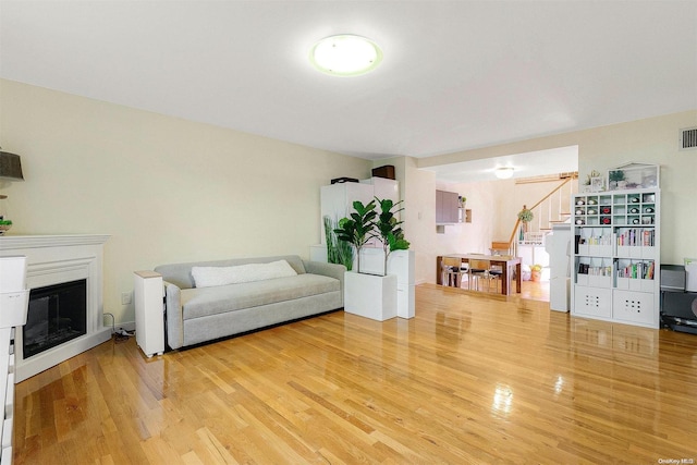 living room featuring hardwood / wood-style floors