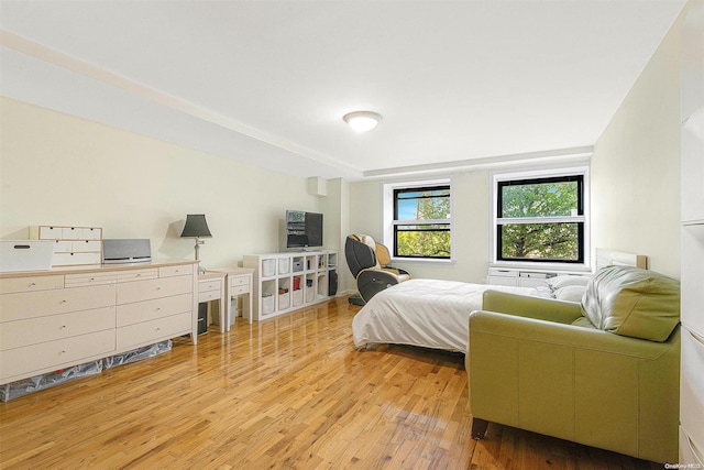 bedroom featuring light hardwood / wood-style floors