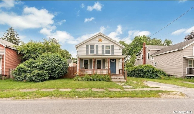 view of front of property with a porch