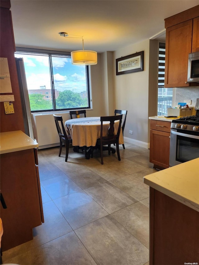 view of tiled dining room