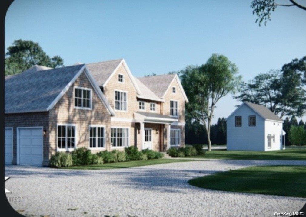1 Cameron Way, Southampton, NY 11968 - view of front of home featuring a front lawn and driveway
