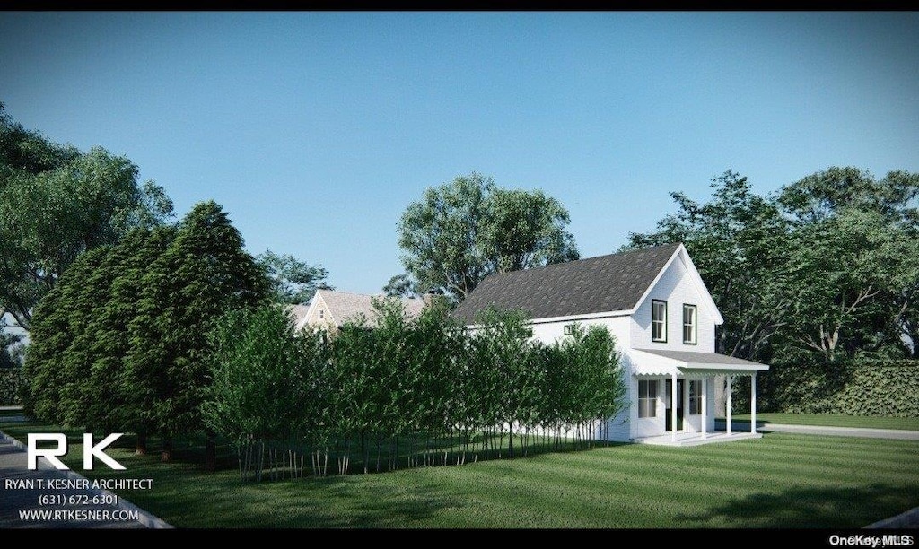 exterior space featuring a front lawn