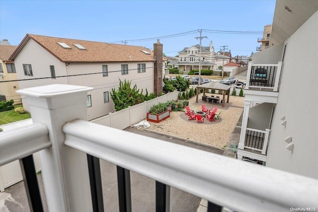 balcony with a patio