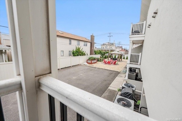 view of patio with a balcony