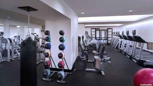 view of workout area