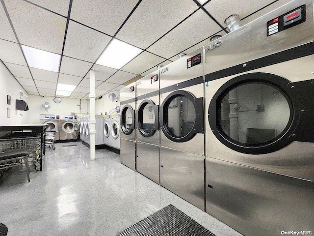 laundry area with independent washer and dryer