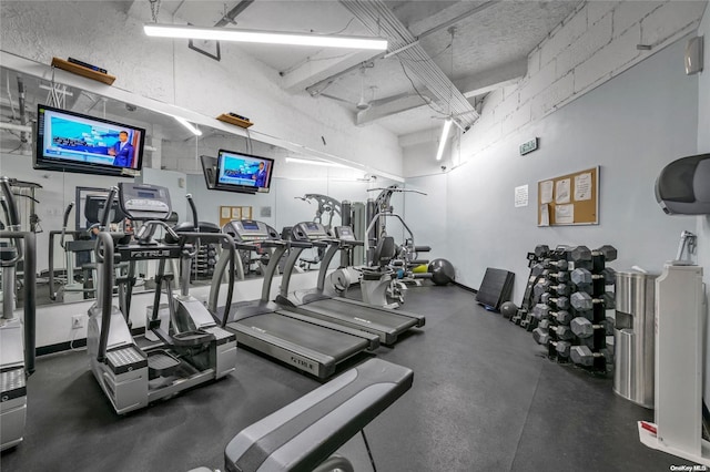 view of workout area