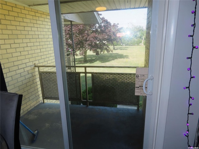 view of doorway to outside