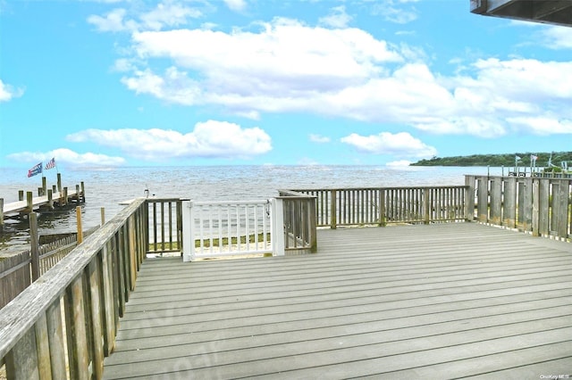 190 Bayview Ave, Lindenhurst, NY 11757 - wooden deck featuring a water view