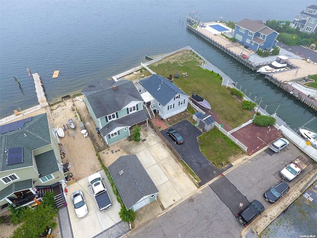 190 Bayview Ave, Lindenhurst, NY 11757 - aerial perspective of suburban area with a nearby body of water
