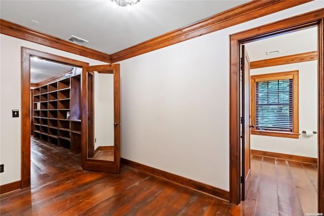 interior space featuring dark hardwood / wood-style flooring