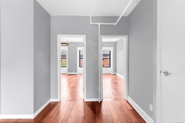 hall featuring hardwood / wood-style flooring