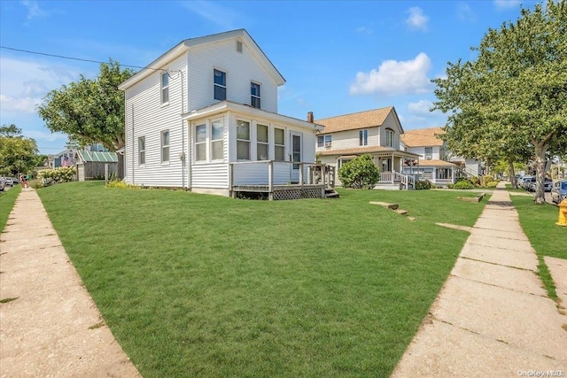 exterior space featuring a lawn