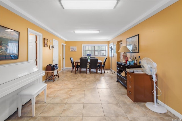 dining room featuring light tile patterned floors