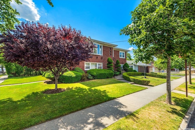 view of front of house featuring a front yard