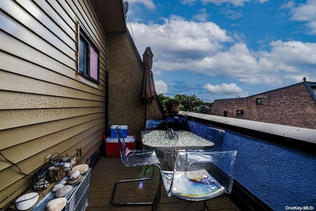 view of patio / terrace featuring a balcony