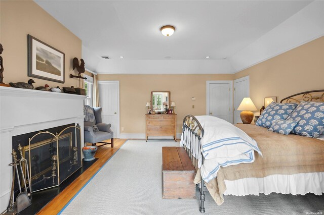 bedroom featuring hardwood / wood-style flooring