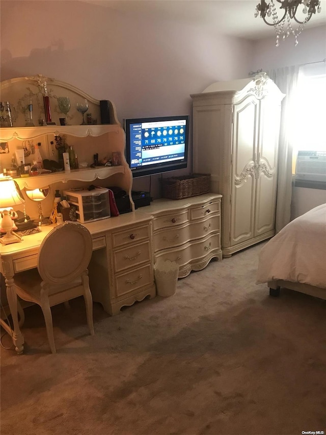 view of carpeted bedroom