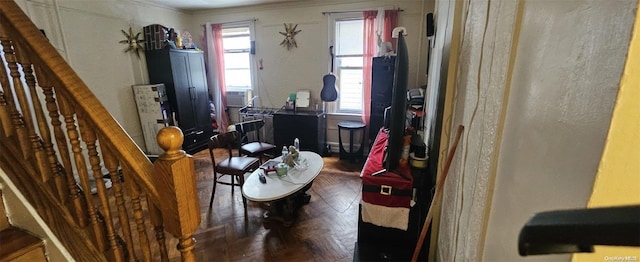 sitting room featuring crown molding