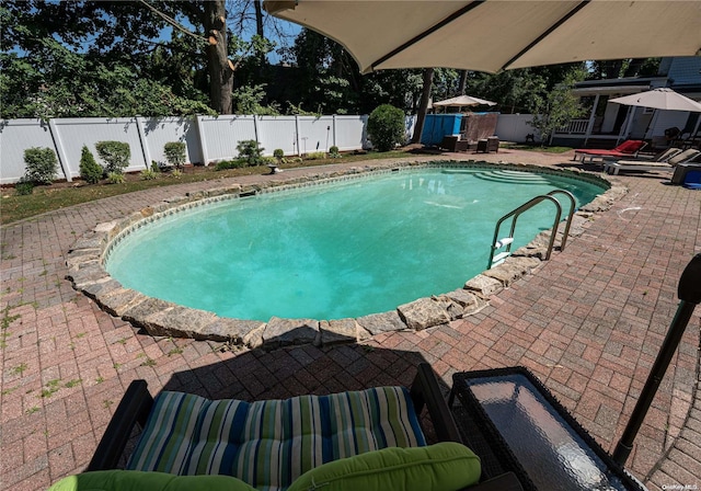 view of pool with a patio