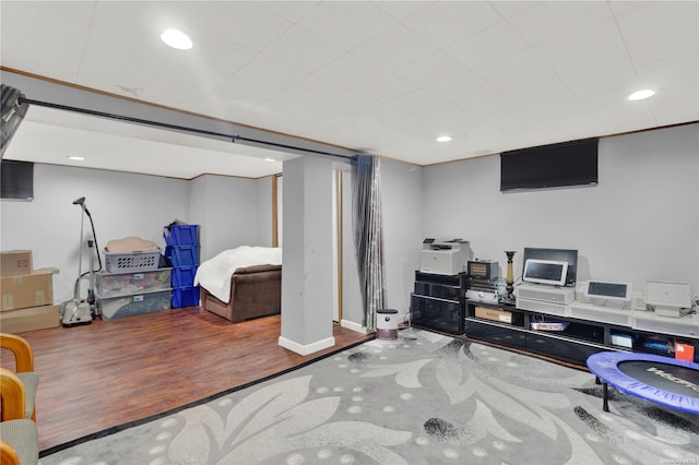 bedroom featuring hardwood / wood-style floors