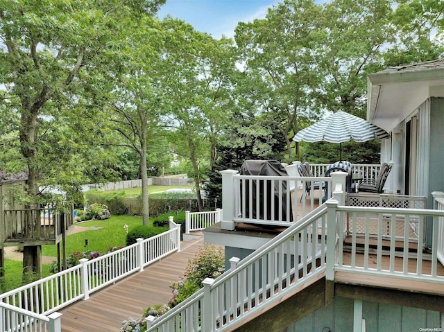 view of wooden terrace