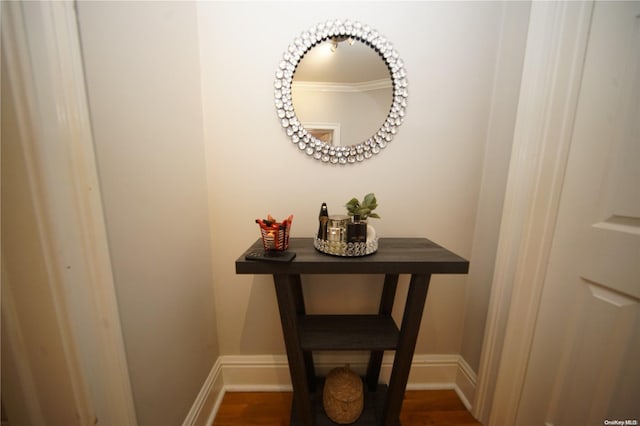 interior details featuring hardwood / wood-style floors