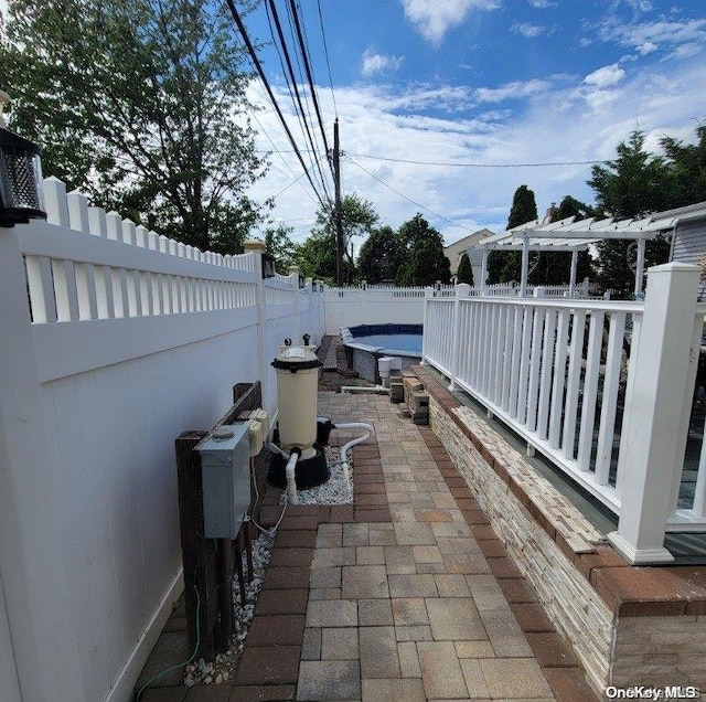 view of patio / terrace with a pergola