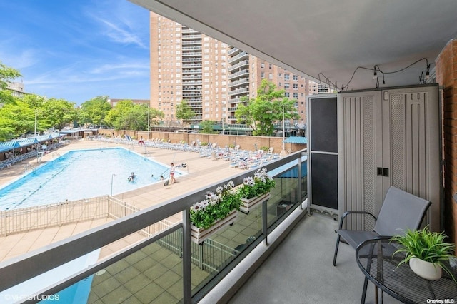 70-25 Yellowstone Blvd Unit 2T, Forest Hills, NY 11375 - balcony featuring view of pool area