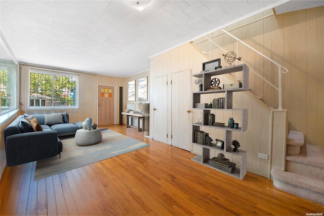 living room featuring hardwood / wood-style flooring