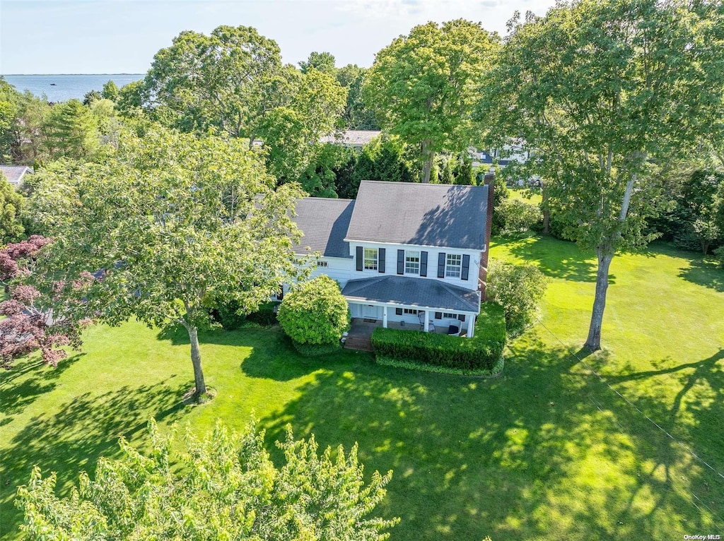 50 Bellport Ln, Bellport Village, NY 11713 - aerial view of property and surrounding area featuring a large body of water