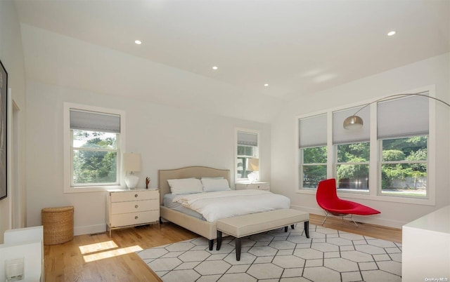 bedroom featuring light wood-type flooring