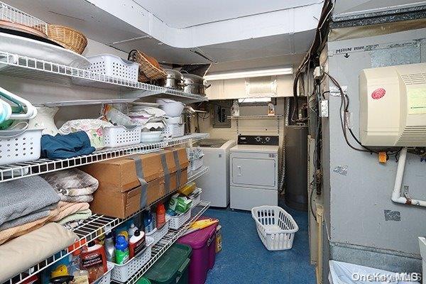 interior space featuring washing machine and dryer