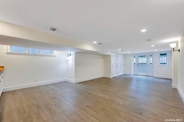 interior space featuring light wood-type flooring