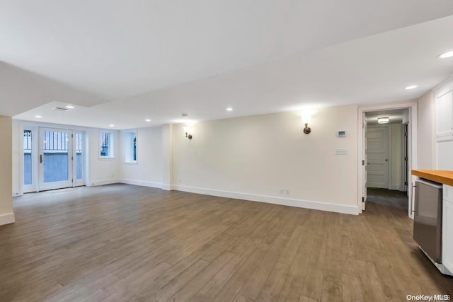 interior space with light wood-type flooring