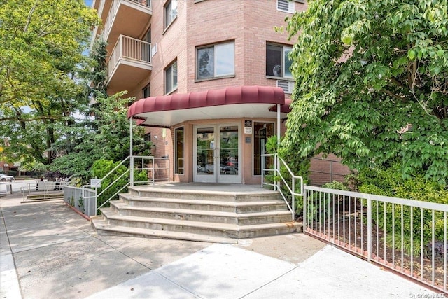 entrance to property with french doors