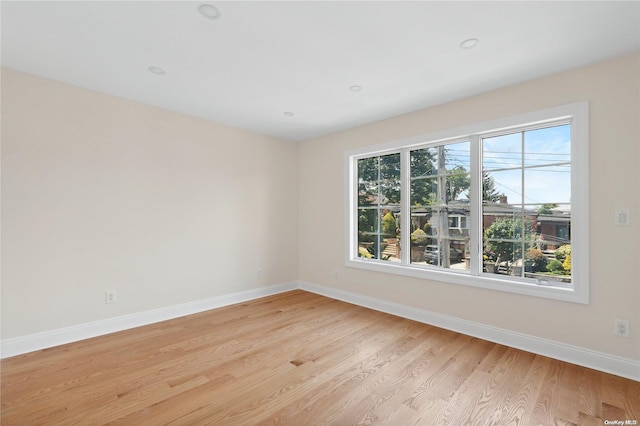 empty room featuring light hardwood / wood-style flooring