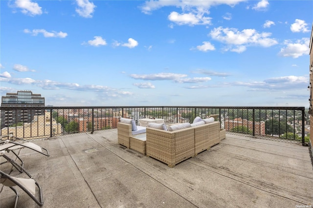 view of patio with an outdoor hangout area