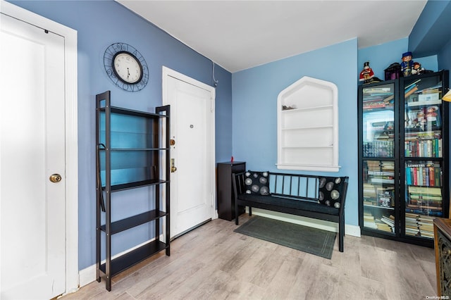 entryway featuring light hardwood / wood-style flooring