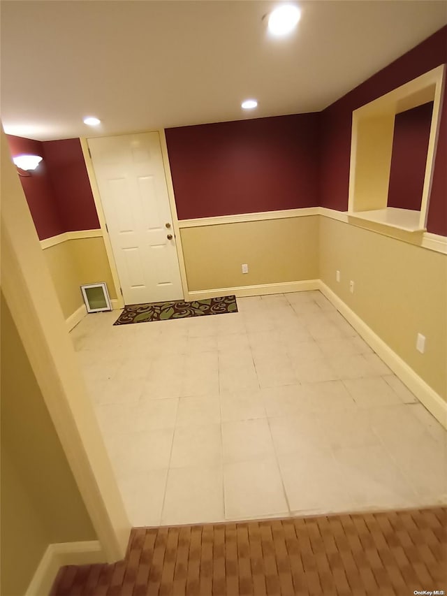 interior space featuring tile patterned flooring