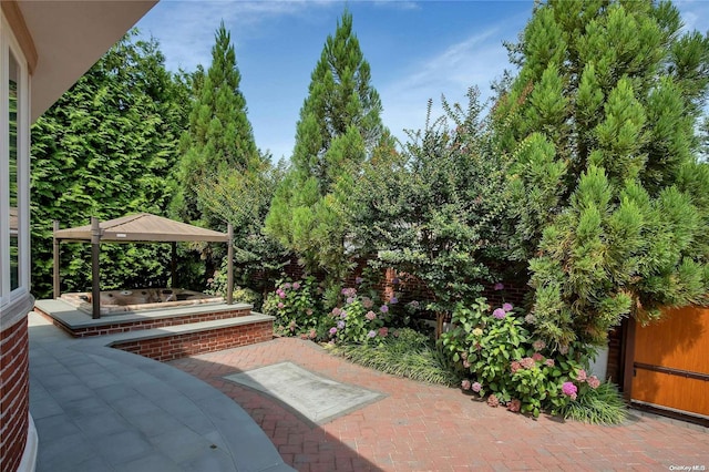 view of patio with a gazebo