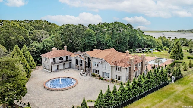 42 S Old Neck Rd, Center Moriches, NY 11934 - drone / aerial view with a water view