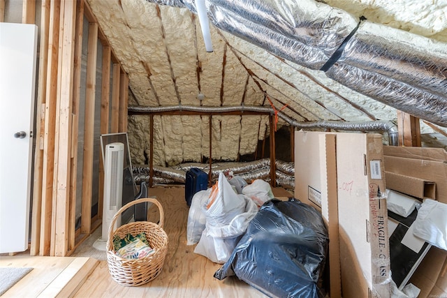 view of attic