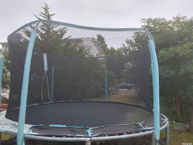 exterior space with a trampoline