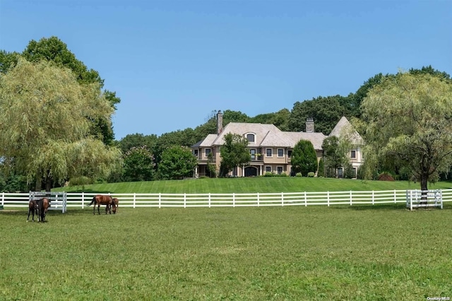 exterior space featuring a rural view