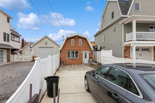 view of side of property featuring central AC unit