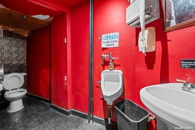 bathroom featuring sink and toilet