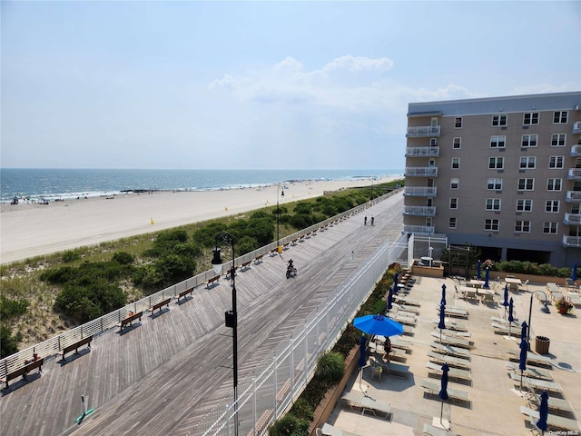 water view featuring a beach view