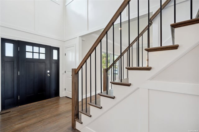 entryway featuring hardwood / wood-style floors